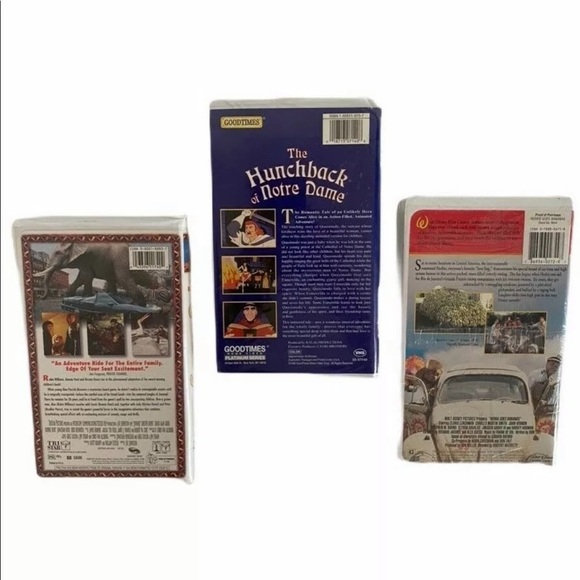 Lot of 3 VHS Walt Disney Vintage Movies Herbie Jumanji Hunchback of Notre Dame - Picture 2 of 7
